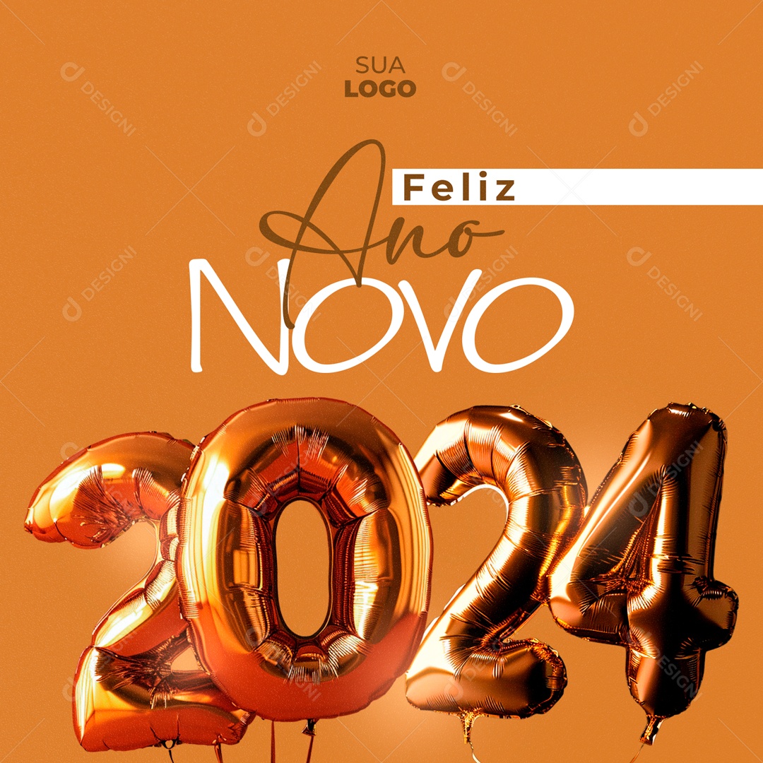Happy New Year 2024 Social Media PSD Editable