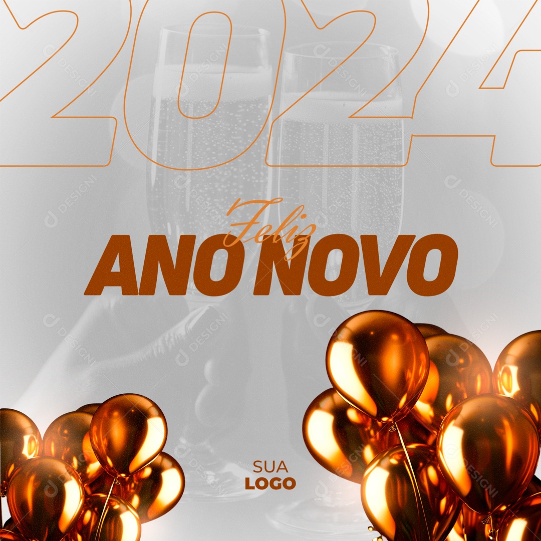 Happy New Year January 1st 2024 Social Media PSD Editable