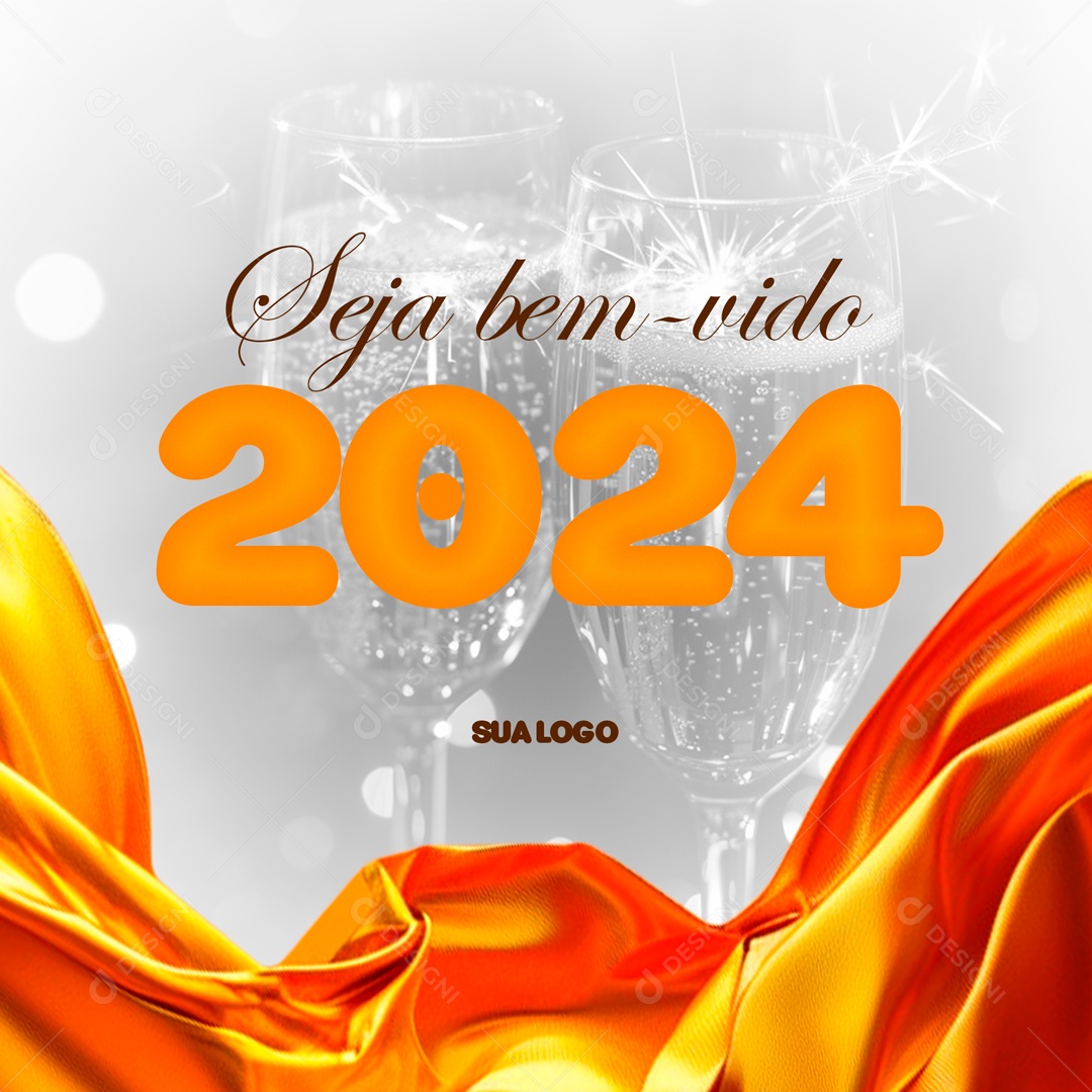 Seja Bem-Vindo 2024 Social Media PSD Editável