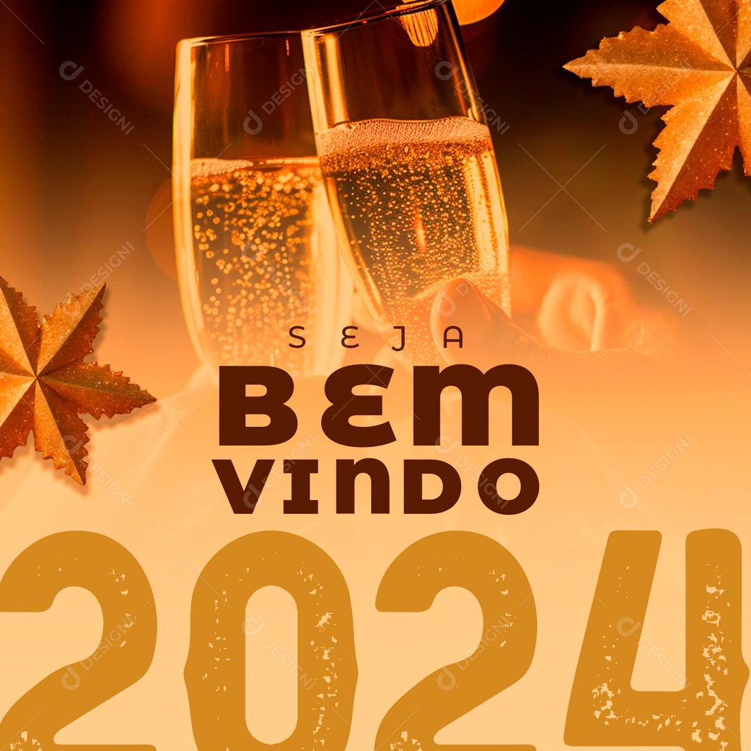 Seja Bem Vindo 2024 Social Media PSD Editável