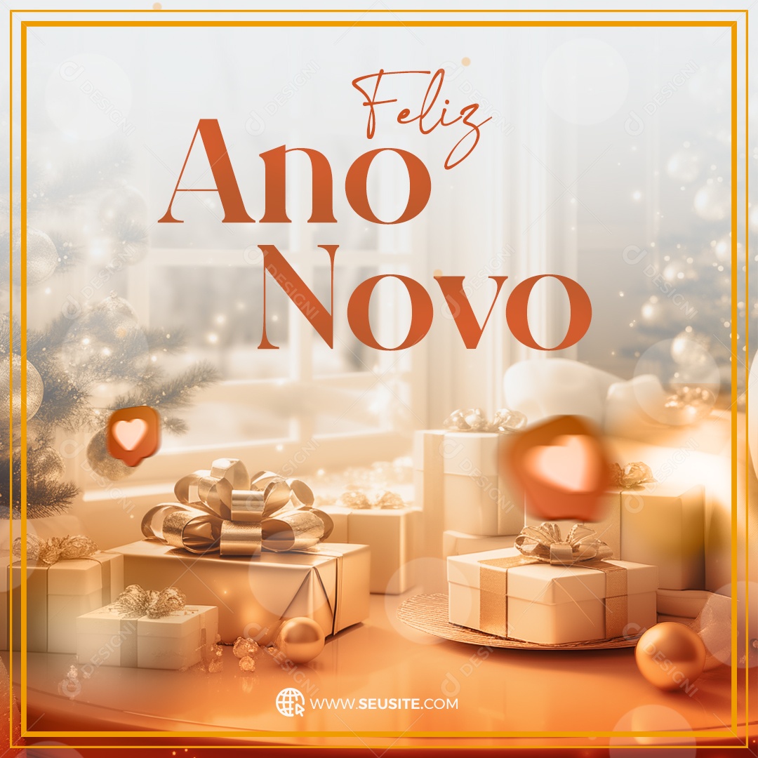 Happy New Year January 1st 2024 Social Media PSD Editable