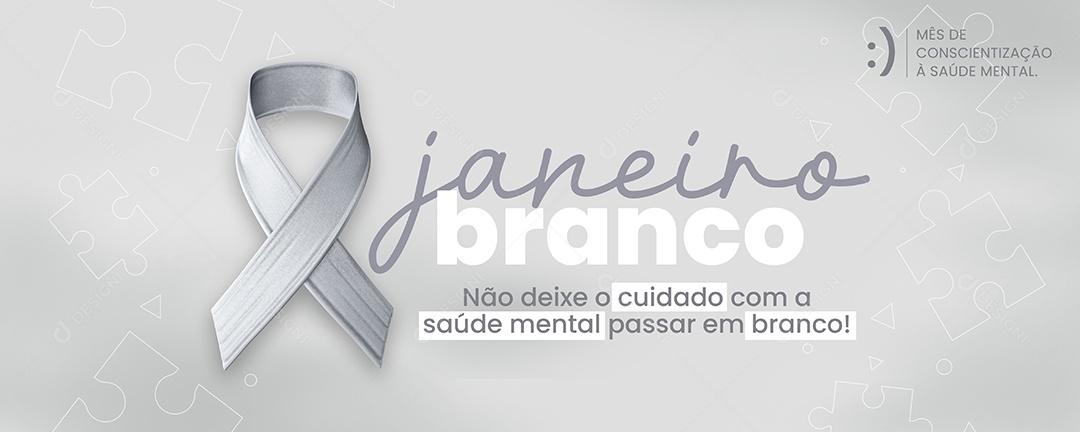 Banner Janeiro Branco Social Media PSD Editável