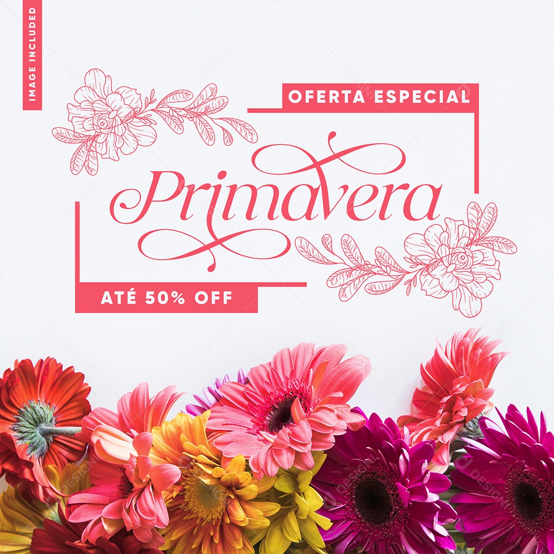 Social Media Oferta Especial Primavera PSD Editável