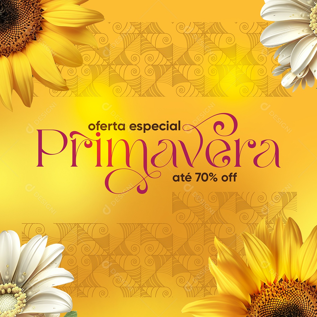 Feed Oferta Especial Primavera Social Media PSD Editável