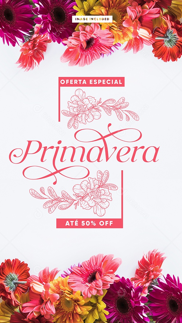 Social Media Story Oferta Especial Primavera PSD Editável