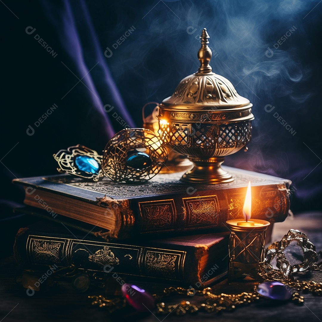 Pilha de criptomoedas em um baú sobre fundo escuro