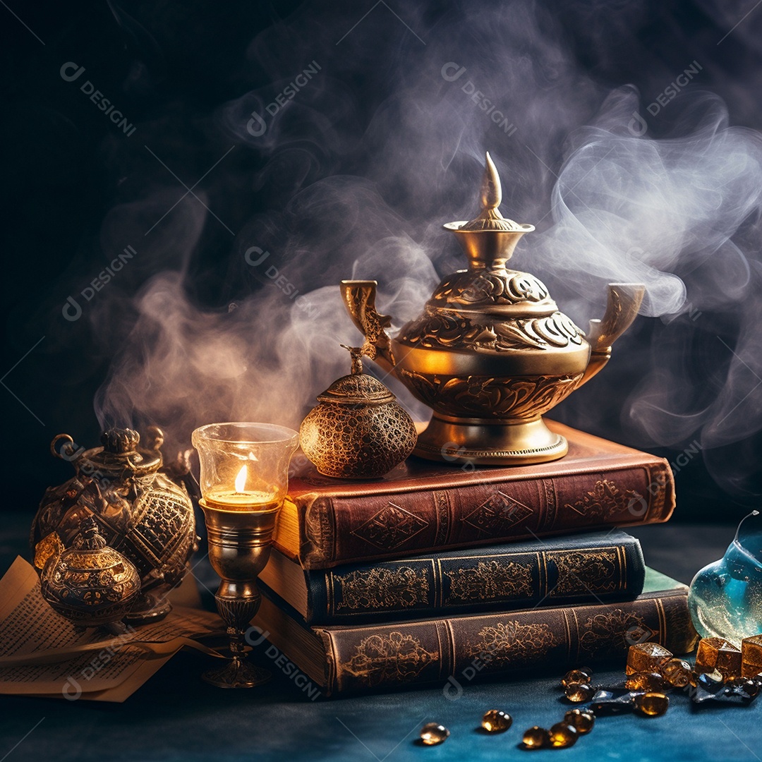 Pilha de criptomoedas em um baú sobre fundo escuro