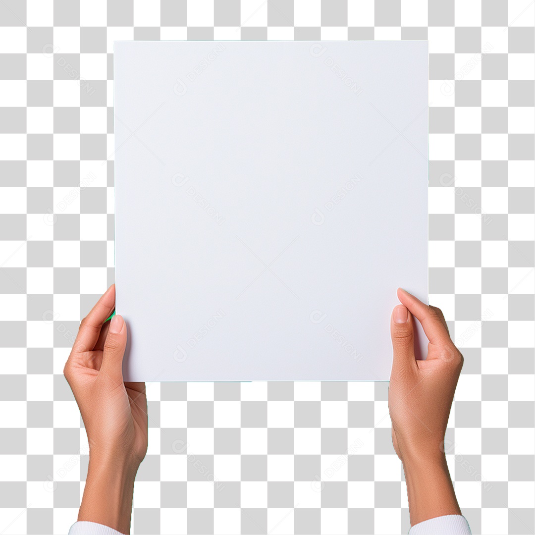 Mão Segurando Cartaz PNG Transparente