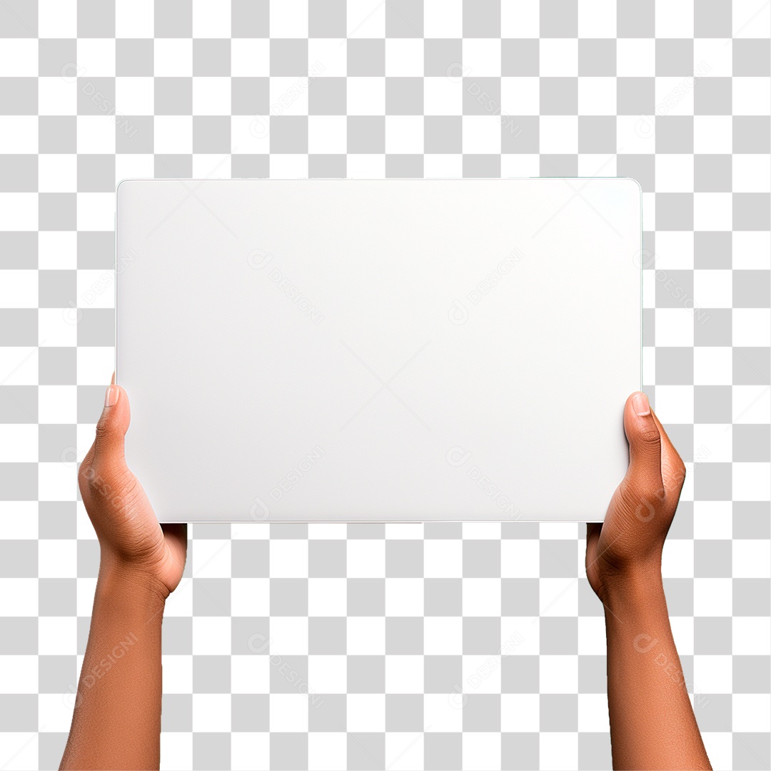 Mão Segurando Cartaz PNG Transparente