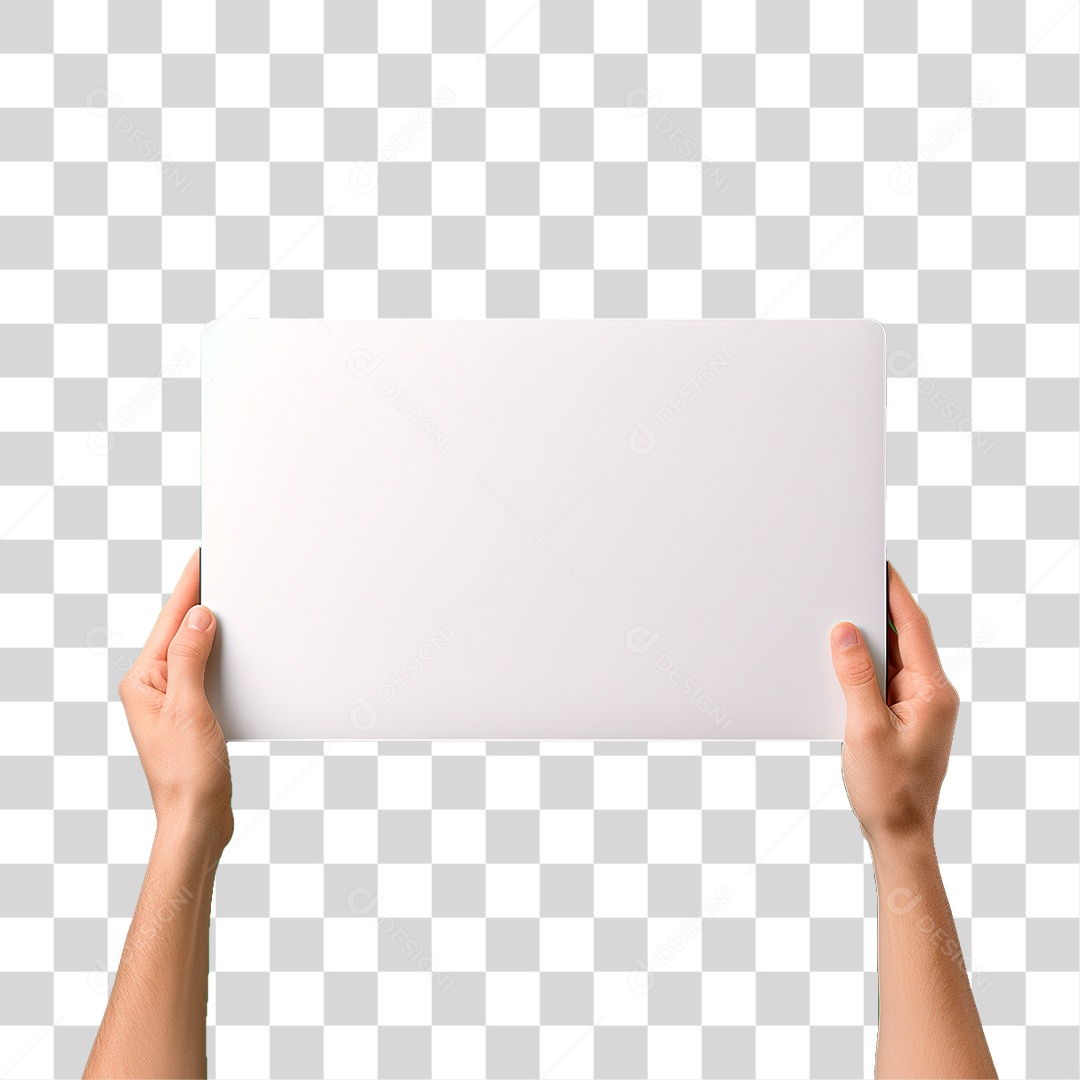 Mão Segurando Cartaz PNG Transparente