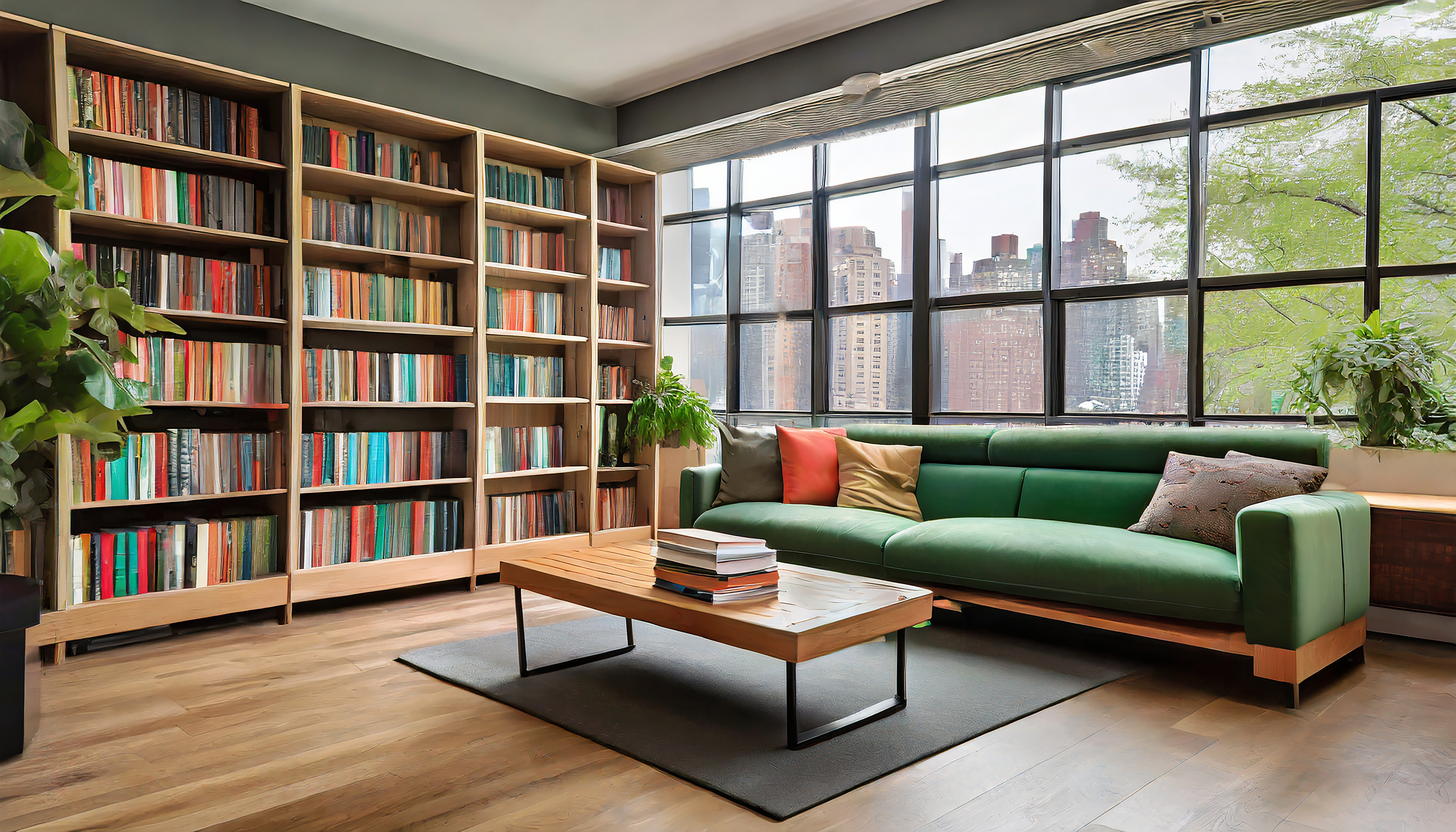 Pisos e móveis de pedra natural em casa ecológica