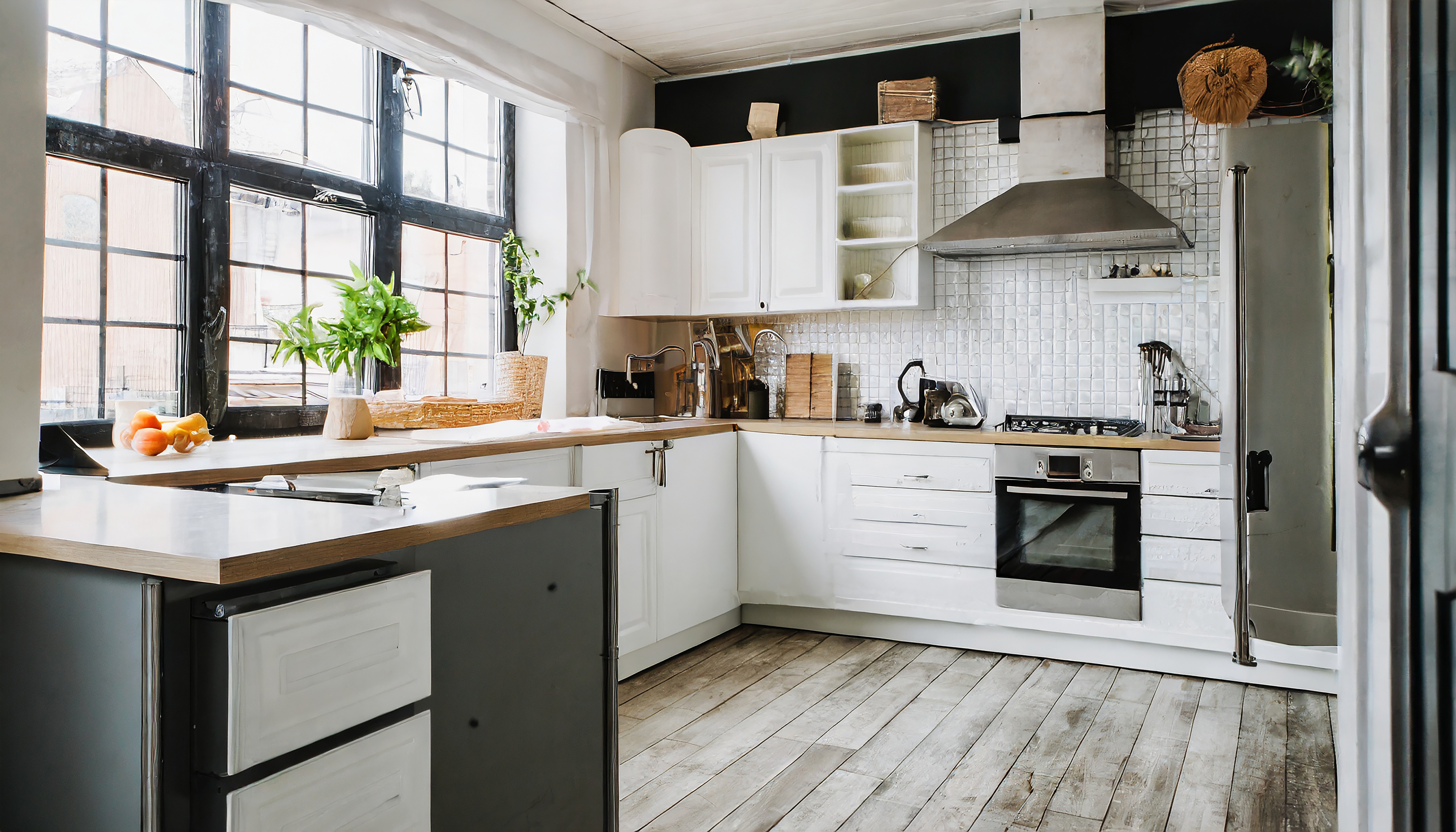 Interior moderno da cozinha com cozinha