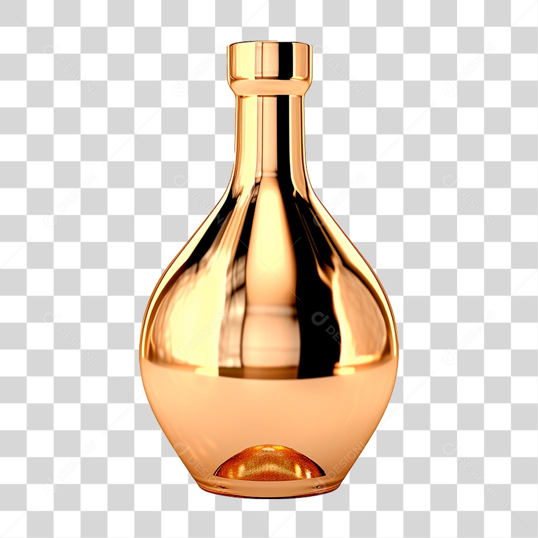 Frasco Dourado PNG Transparente