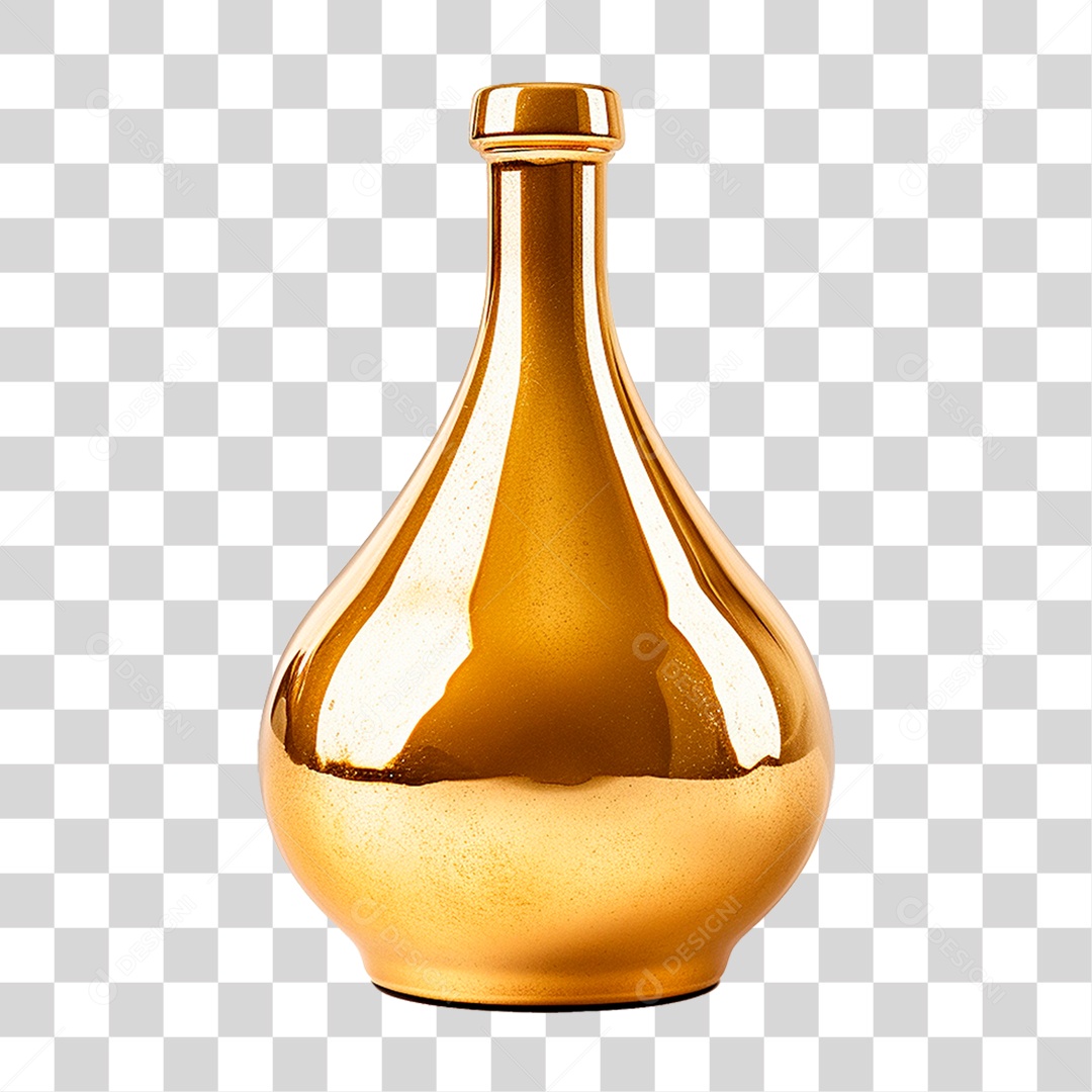 Garrafa Dourada PNG Transparente