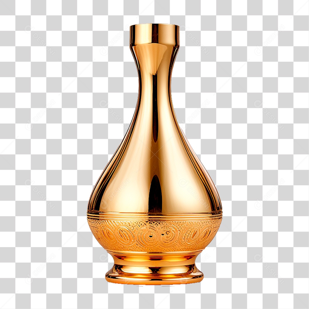 Garrafa Dourada PNG Transparente