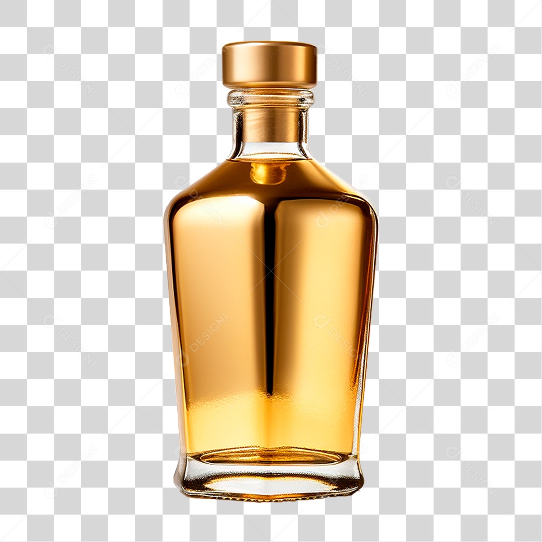 Frasco Dourado PNG Transparente