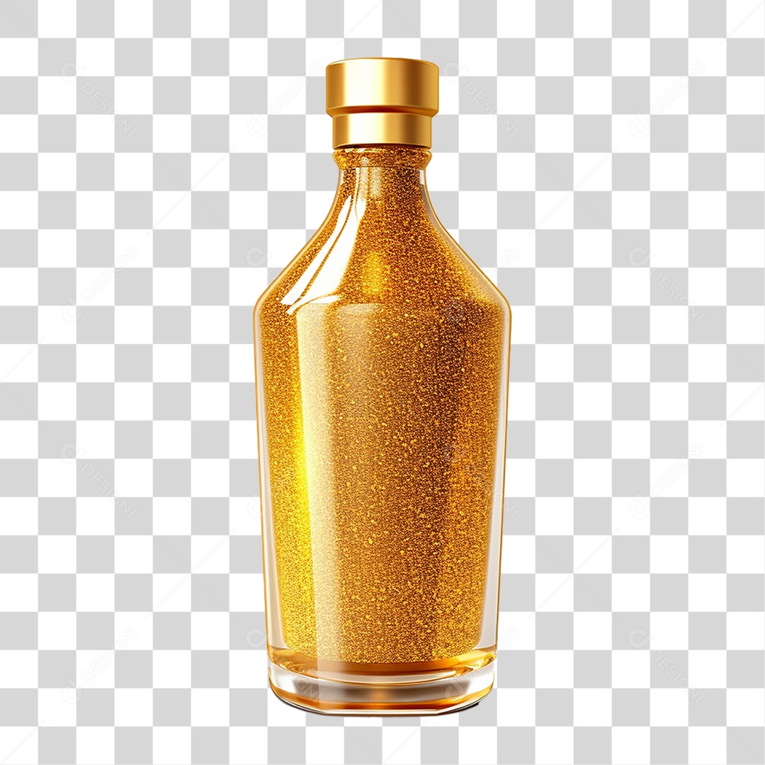 Frasco Dourado PNG Transparente