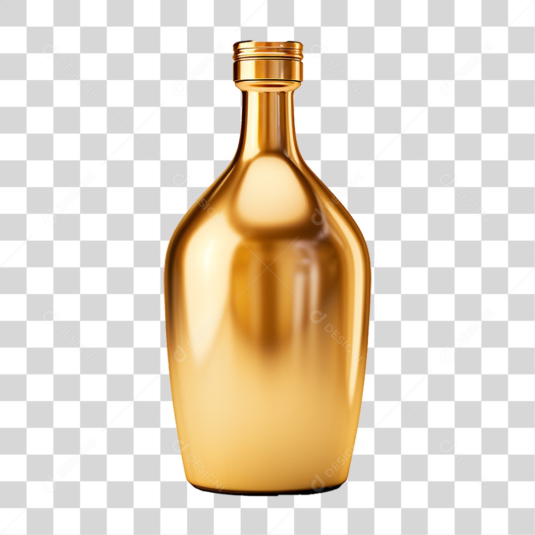 Garrafa Dourada PNG Transparente