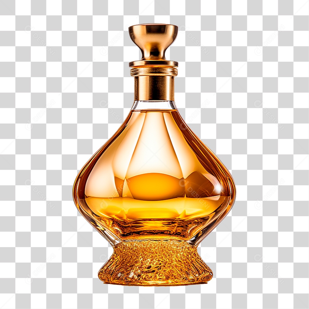 Frasco Dourado PNG Transparente