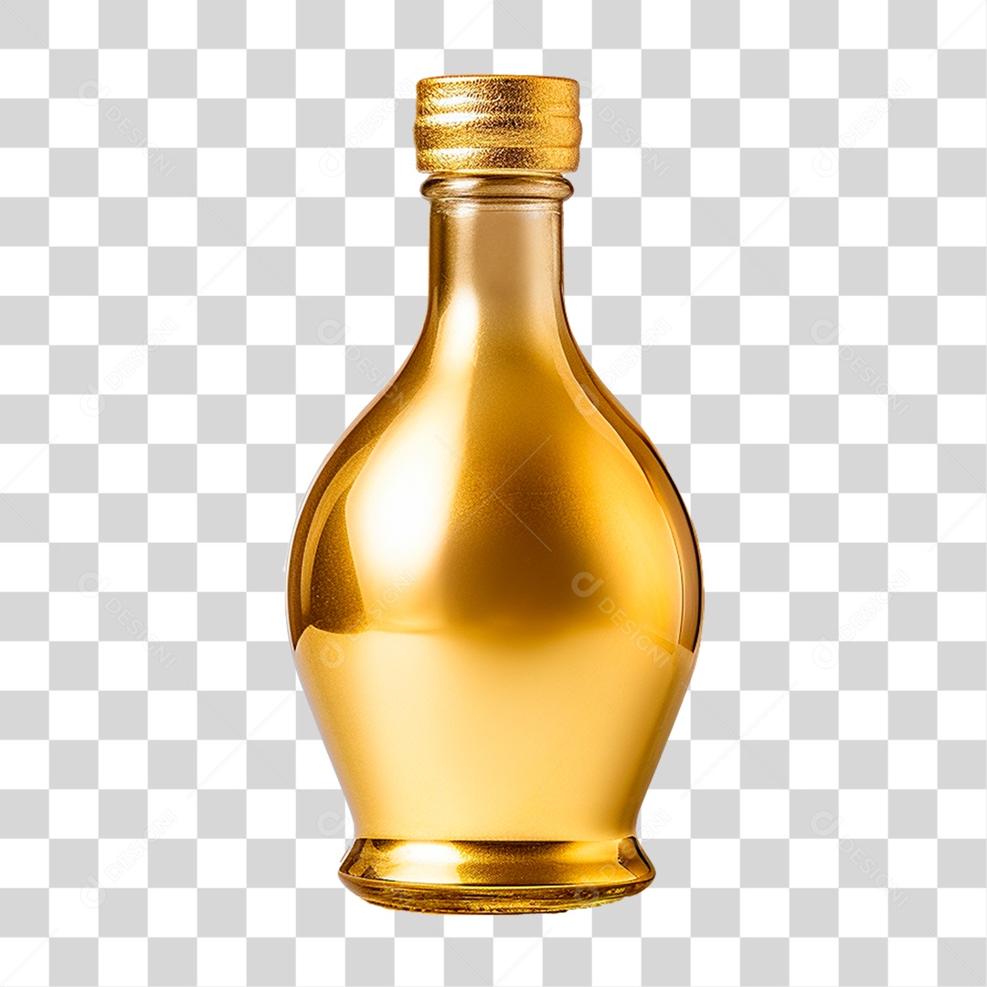 Garrafa Dourada PNG Transparente