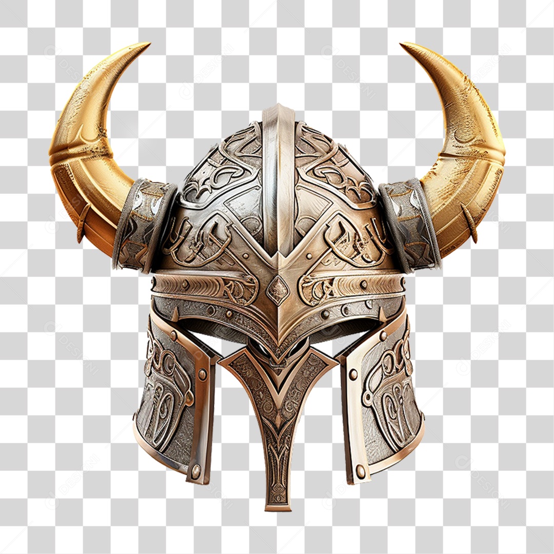 Capacete Vikings PNG Transparente