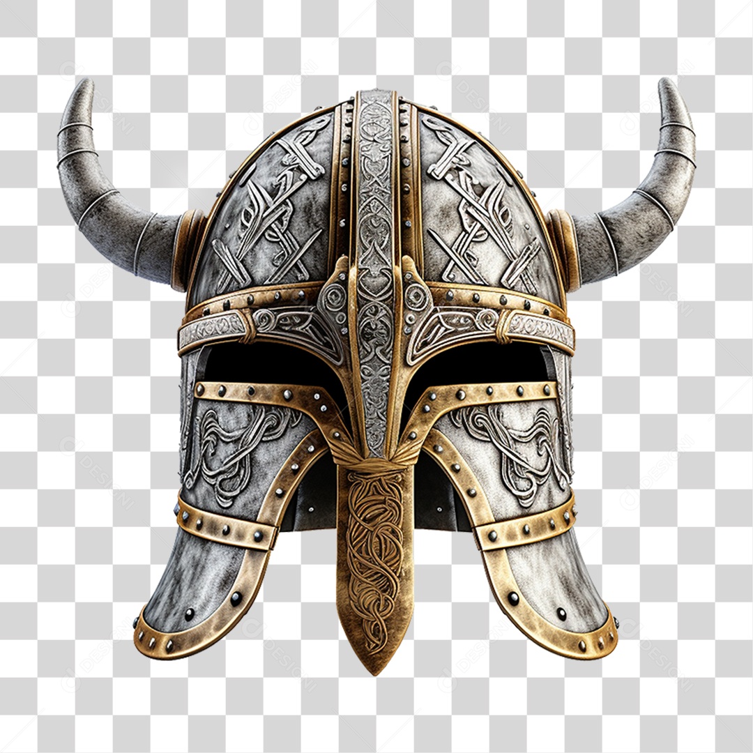 Capacete Vikings PNG Transparente
