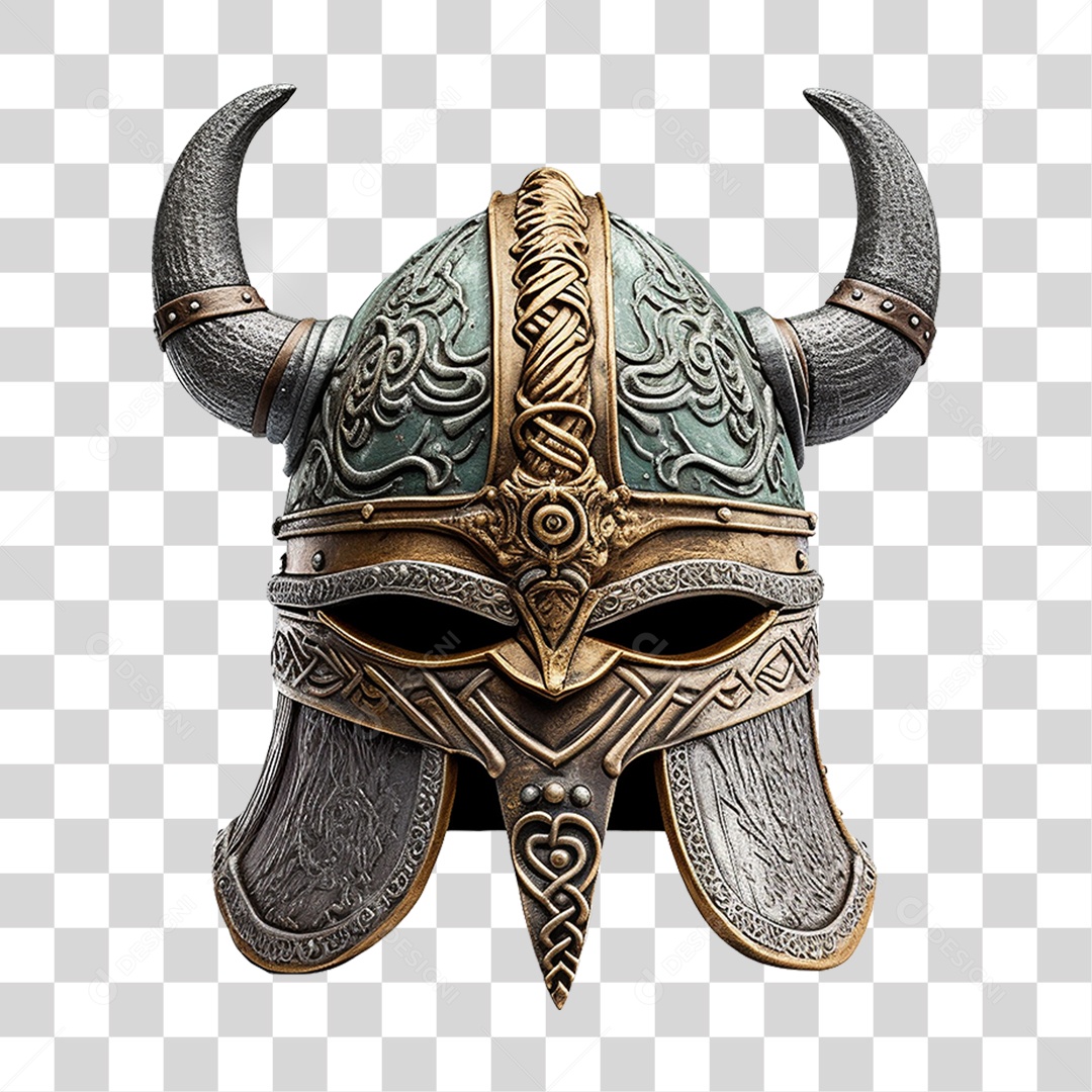 Capacete Vikings PNG Transparente