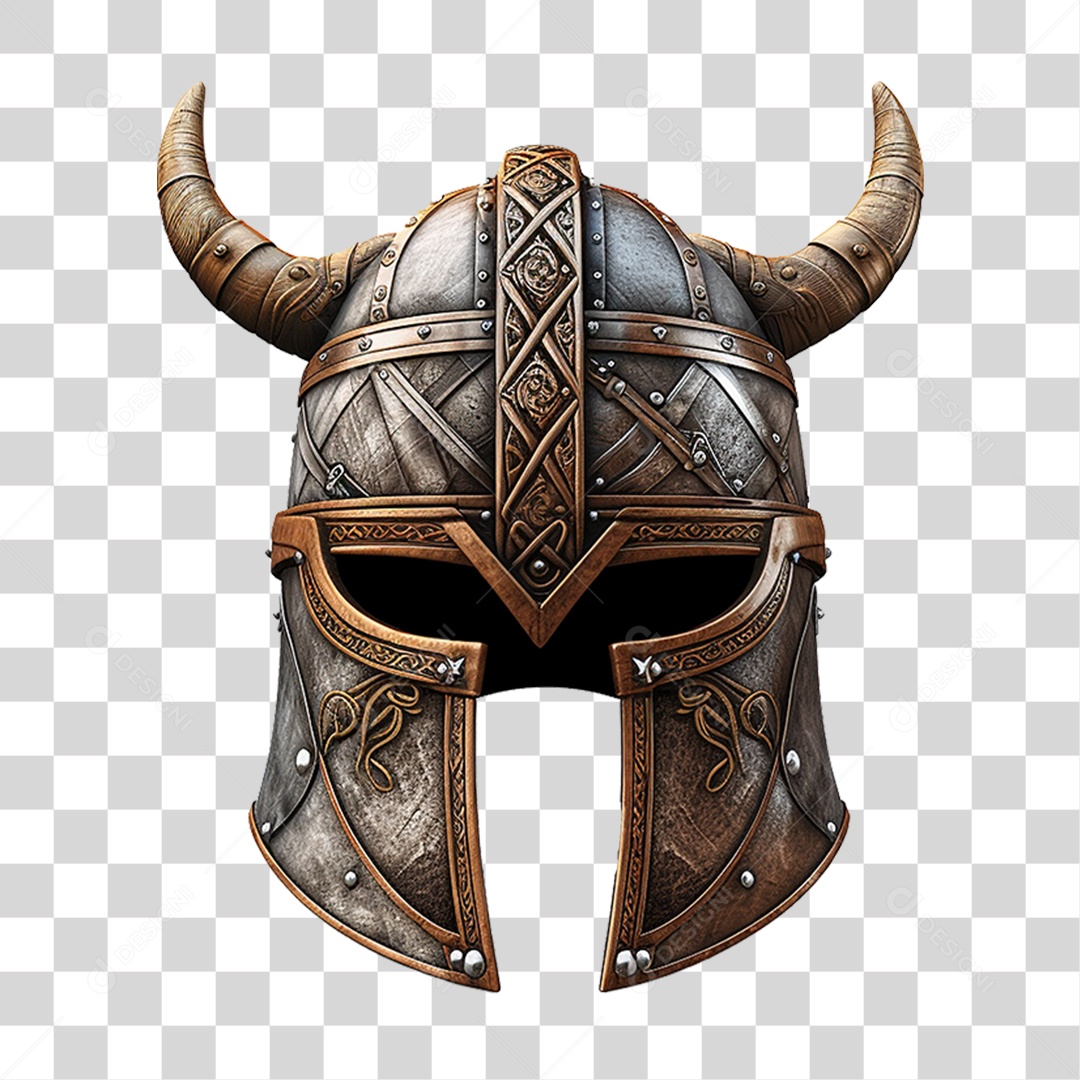 Capacete Vikings PNG Transparente