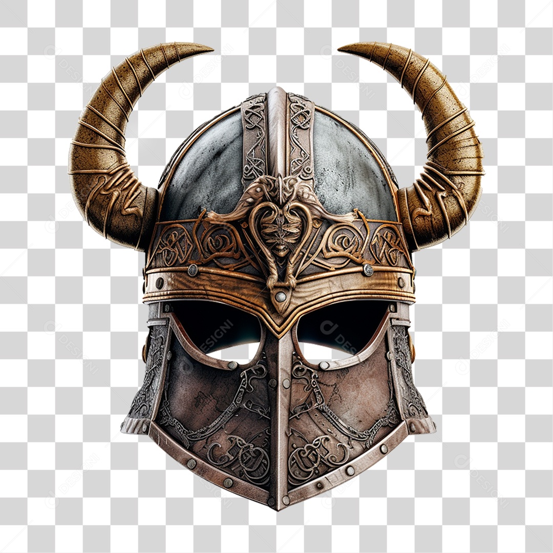 Capacete Vikings PNG Transparente