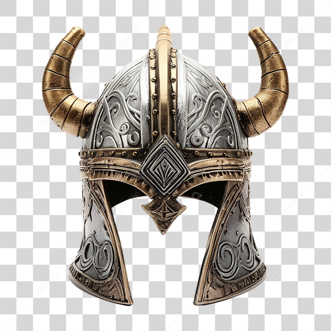 Capacete Vikings PNG Transparente