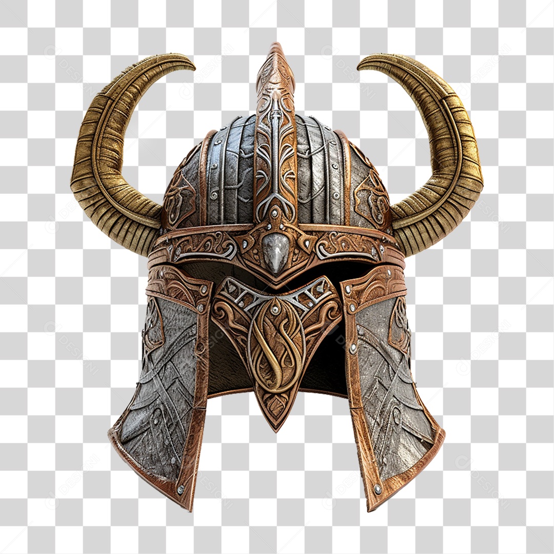 Capacete Vikings PNG Transparente