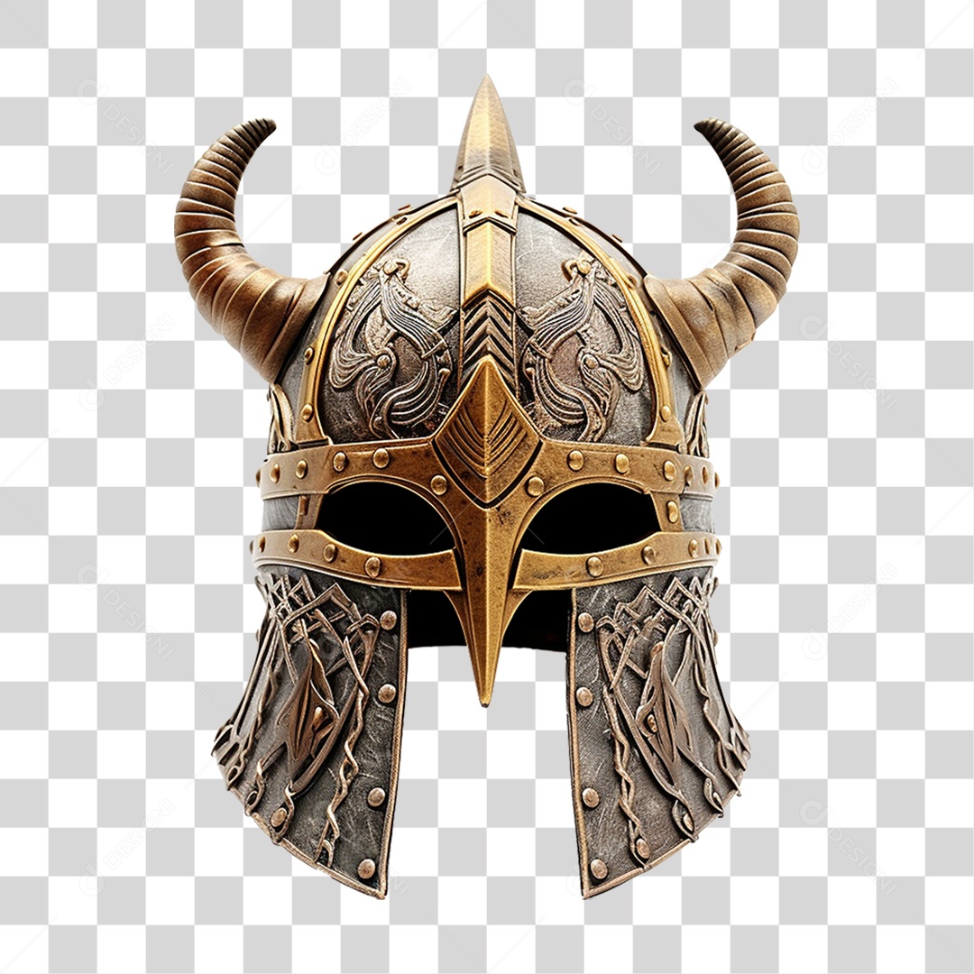 Capacete Vikings PNG Transparente