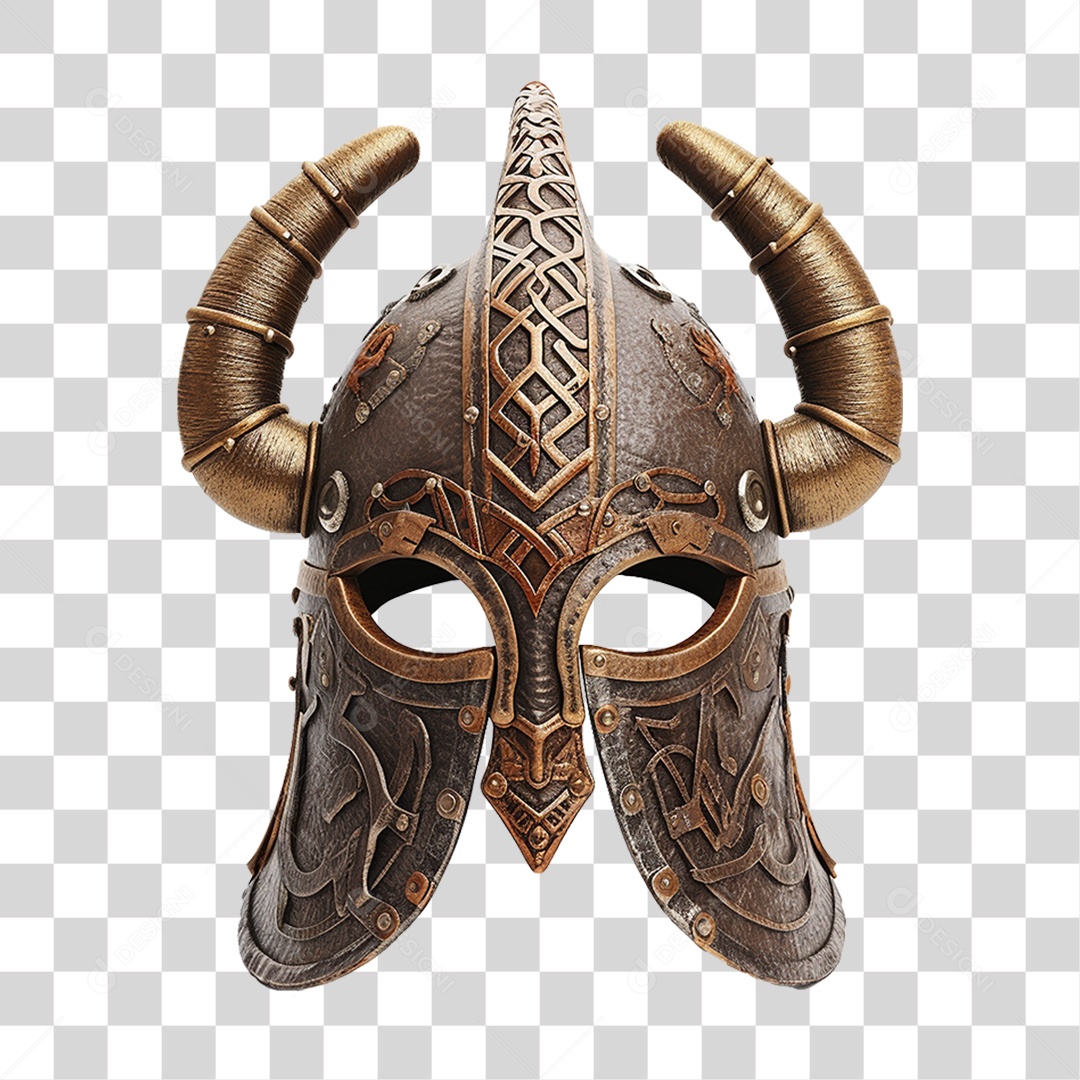 Capacete Vikings PNG Transparente