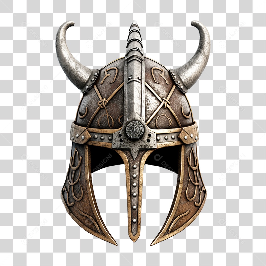 Capacete Vikings PNG Transparente