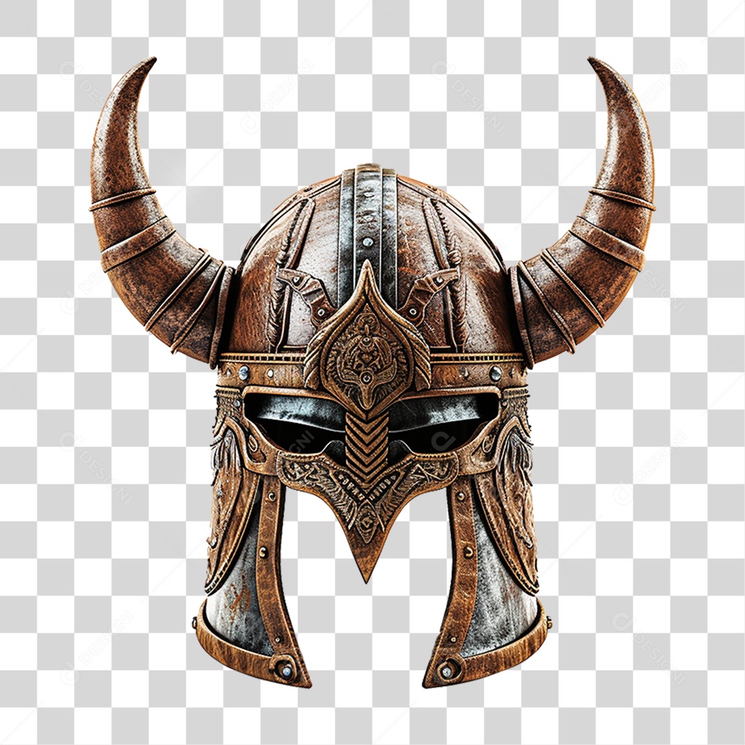 Capacete Vikings PNG Transparente