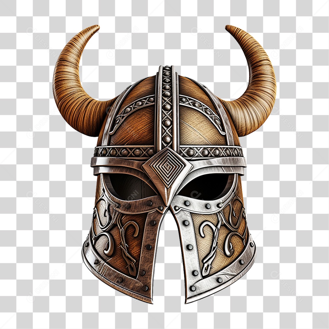 Capacete Vikings PNG Transparente