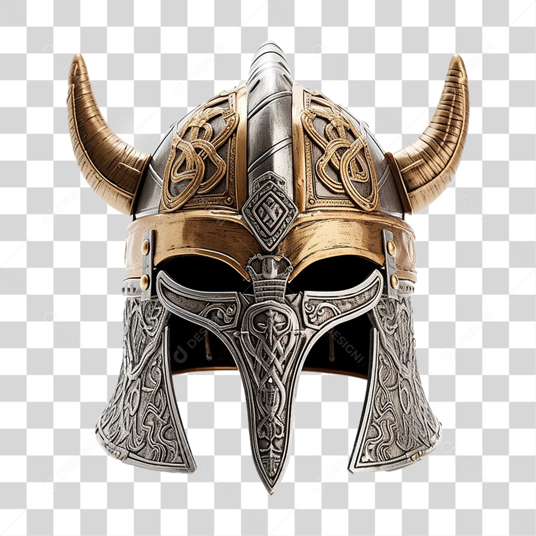 Capacete Vikings PNG Transparente