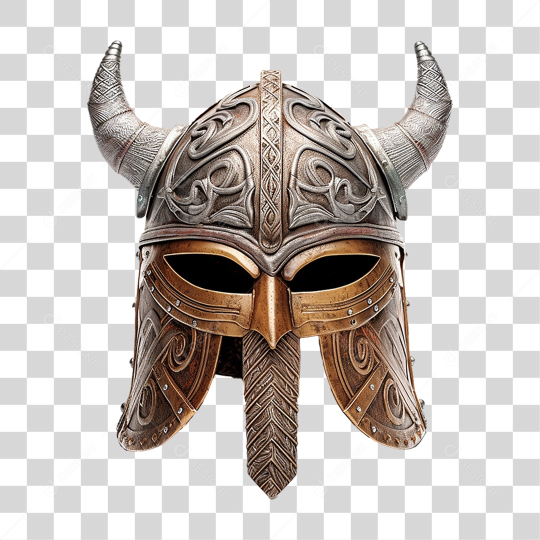 Capacete Vikings PNG Transparente