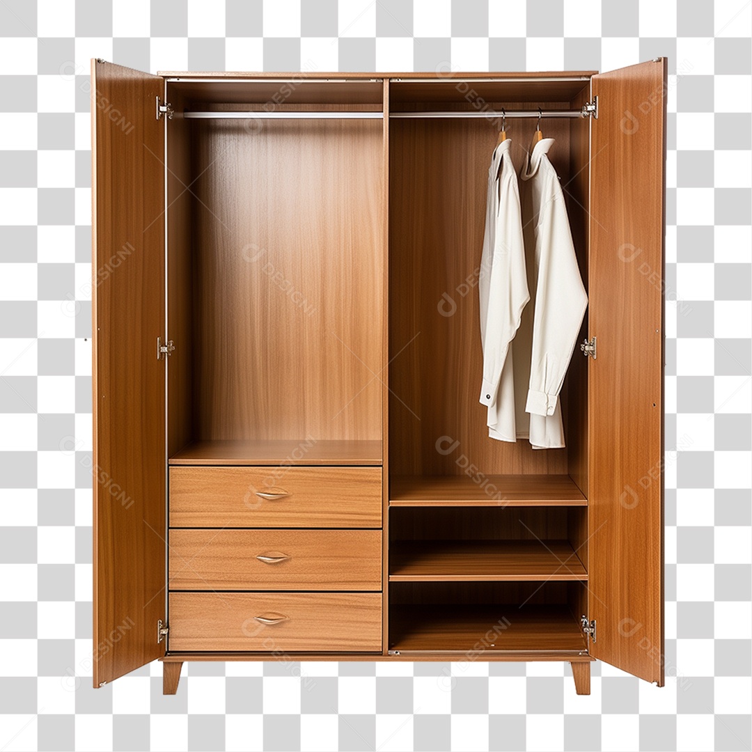 Armário de Madeira Móvel PNG Transparente