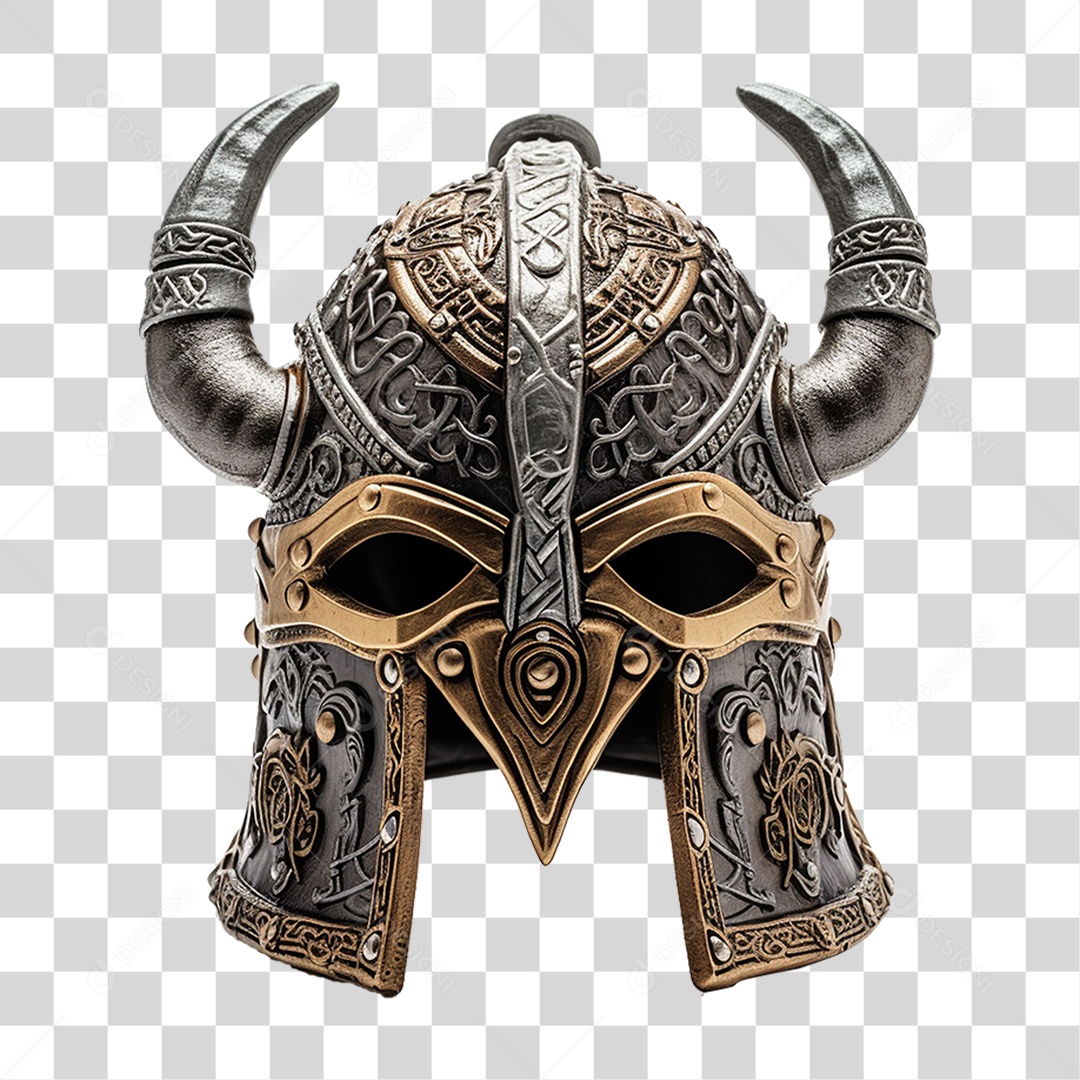 Capacete Vikings PNG Transparente