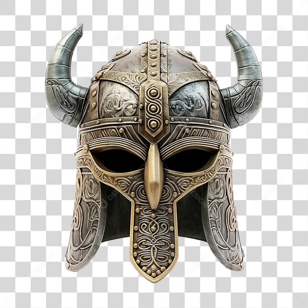 Capacete Vikings PNG Transparente