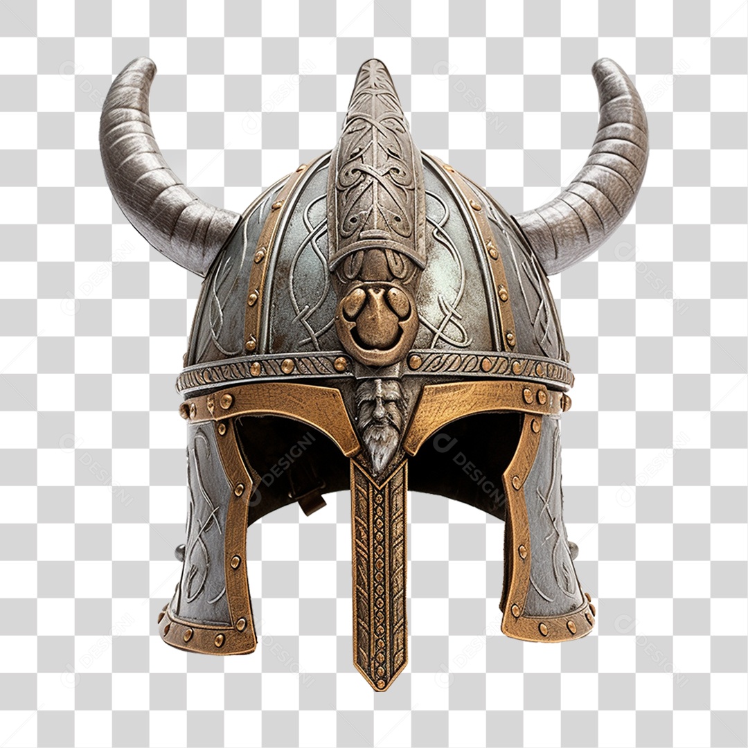 Capacete Vikings PNG Transparente