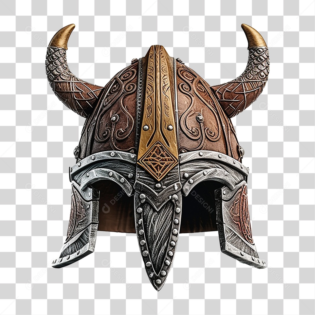 Capacete Vikings PNG Transparente