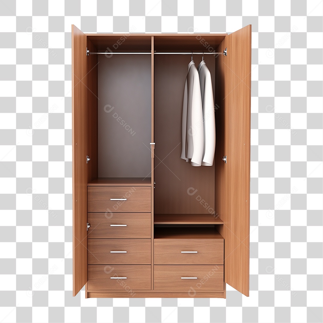 Armário de Madeira Móvel PNG Transparente