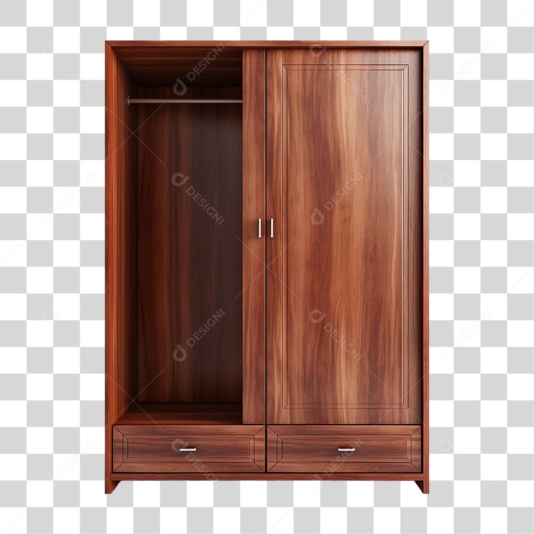 Armário de Madeira Móvel PNG Transparente