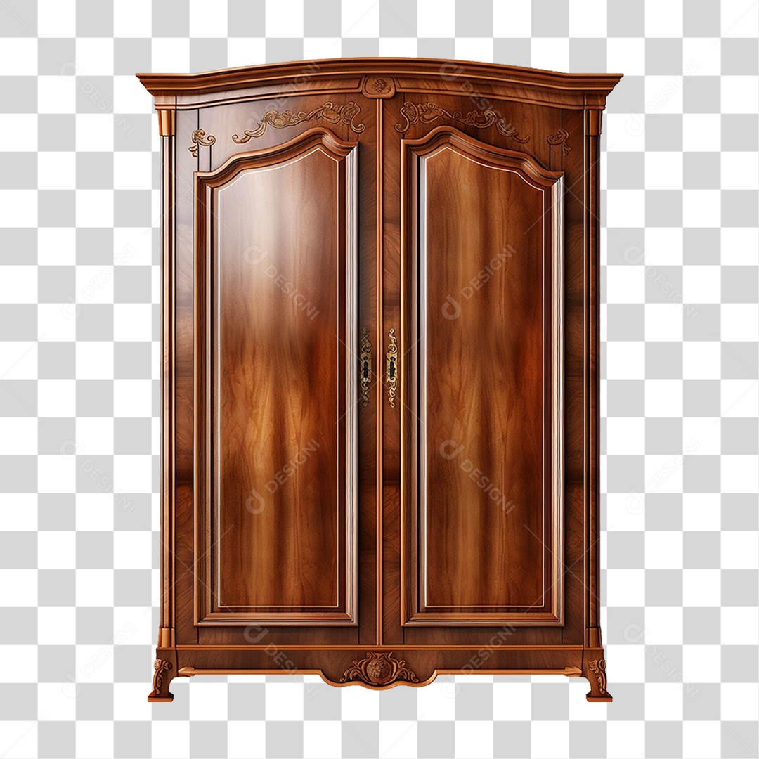 Transparent PNG Mobile Wooden Cabinet