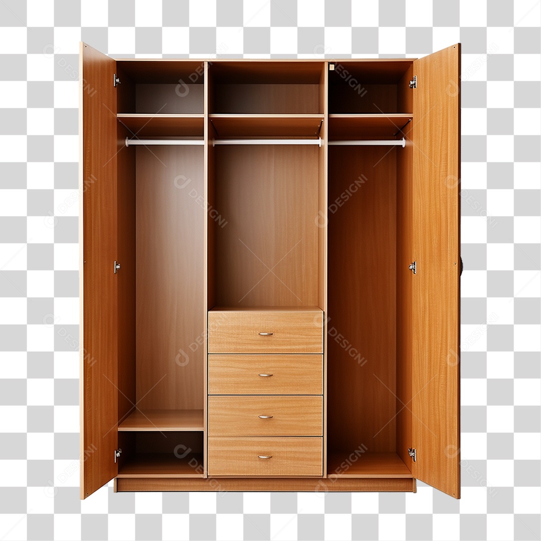 Armário de Madeira Móvel PNG Transparente
