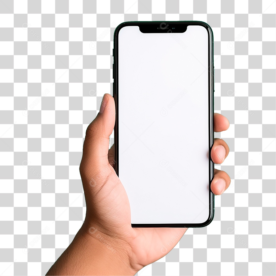 Mão Segurando Celular PNG Transparente