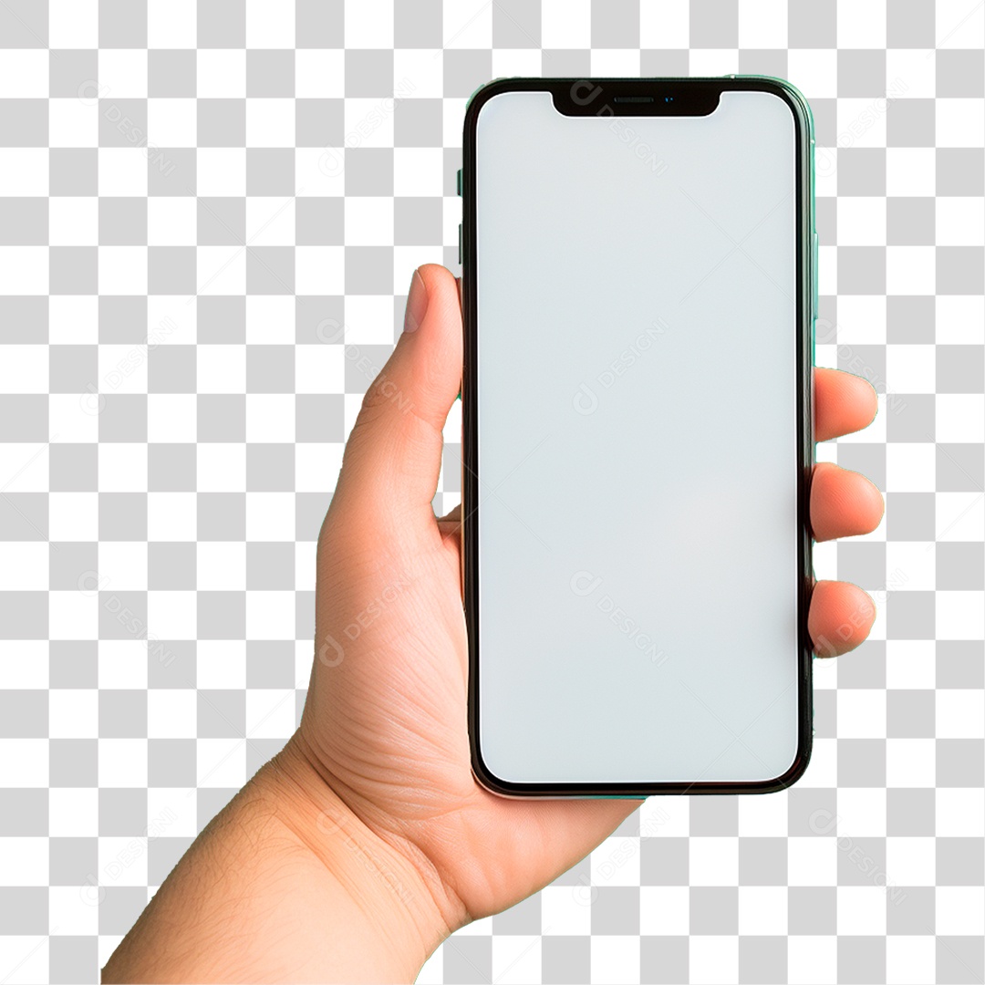 Mão Segurando Celular PNG Transparente