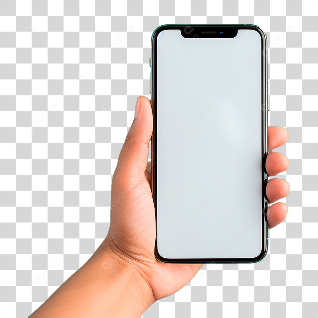 Mão Segurando Celular PNG Transparente